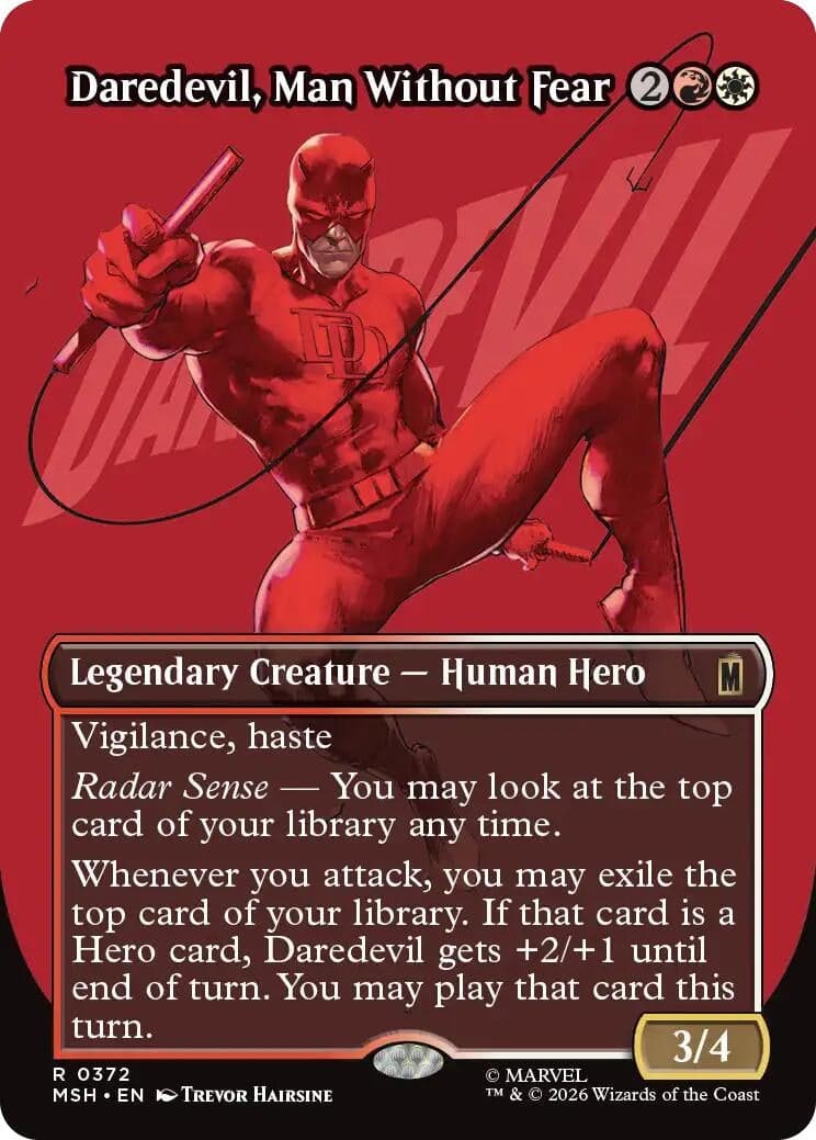 Daredevil, Man Without Fear (Borderless) (0372) (372) (Foil) (Marvel Super Heroes) (MSH)