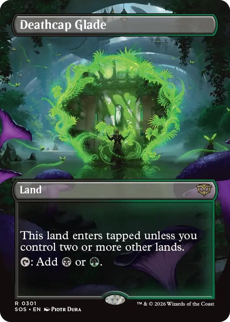 Deathcap Glade (Borderless) (301) (Foil) (Secrets of Strixhaven)