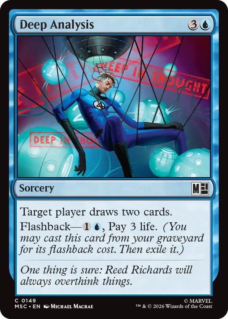 Deep Analysis (Surge Foil) (149) (Foil) (Commander: Marvel Super Heroes) (MSC)