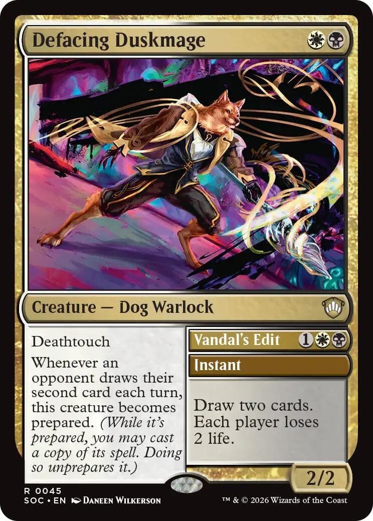 Defacing Duskmage (45) (Commander: Secrets of Strixhaven)