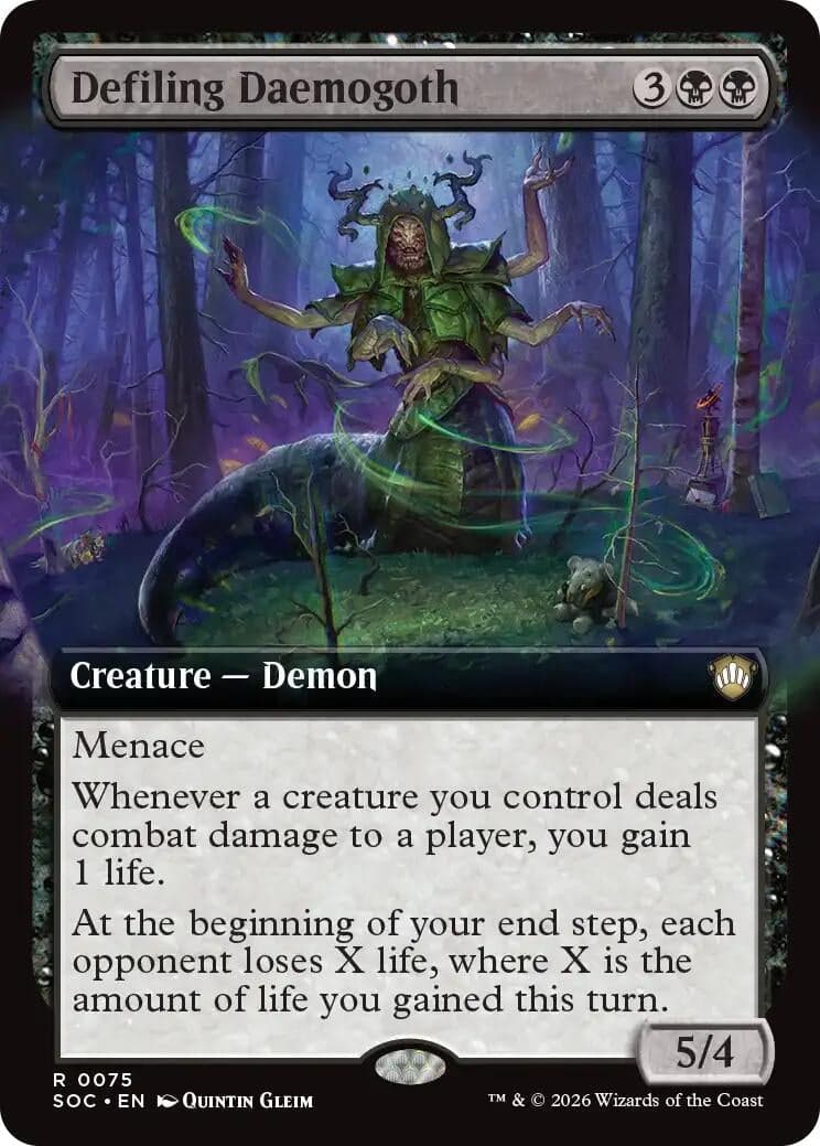 Defiling Daemogoth (Extended Art) (75) (Commander: Secrets of Strixhaven)