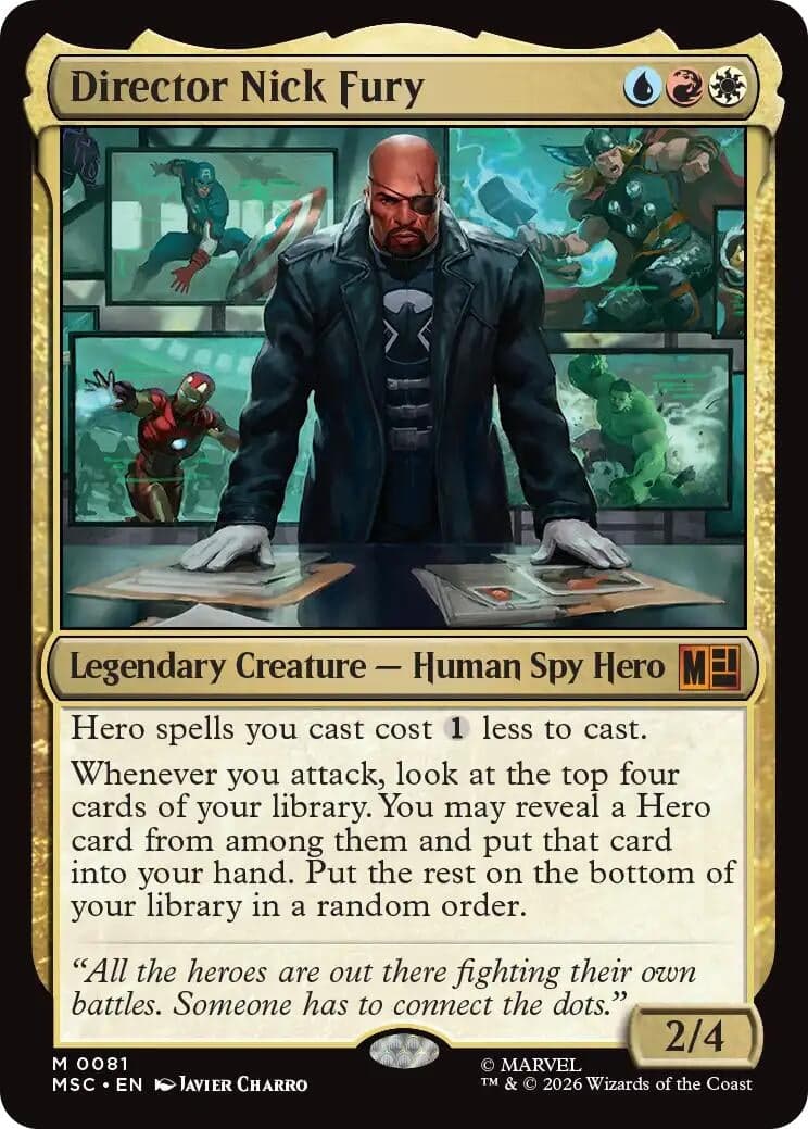 Director Nick Fury (Surge Foil) (81) (Foil) (Commander: Marvel Super Heroes) (MSC)