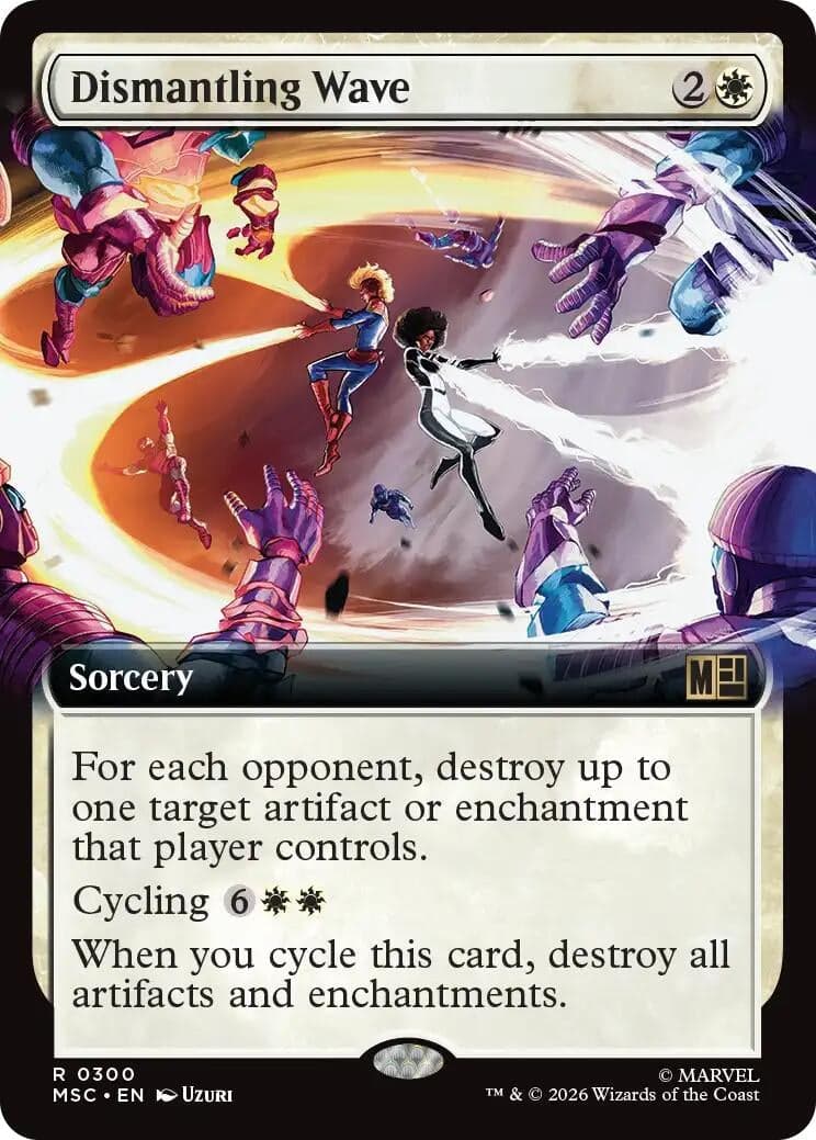 Dismantling Wave (Extended Art) (300) (Foil) (Commander: Marvel Super Heroes) (MSC)