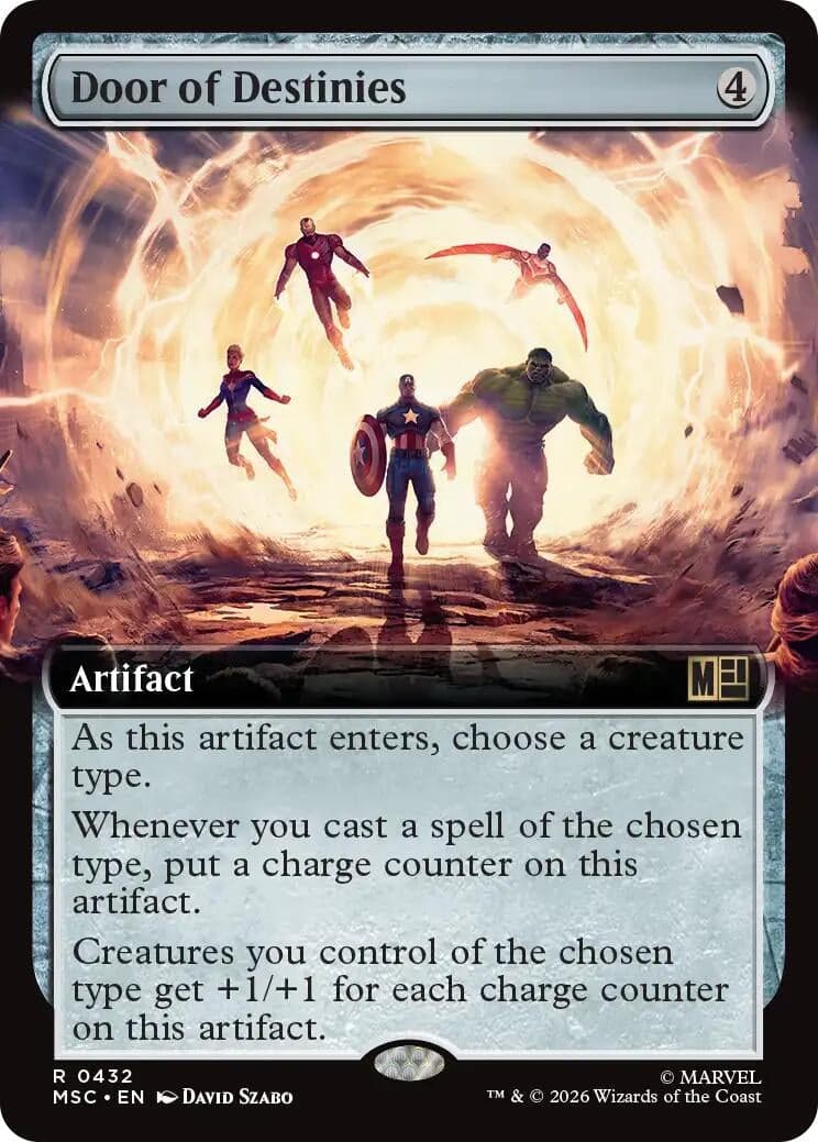 Door of Destinies (Extended Art) (432) (Foil) (Commander: Marvel Super Heroes) (MSC)