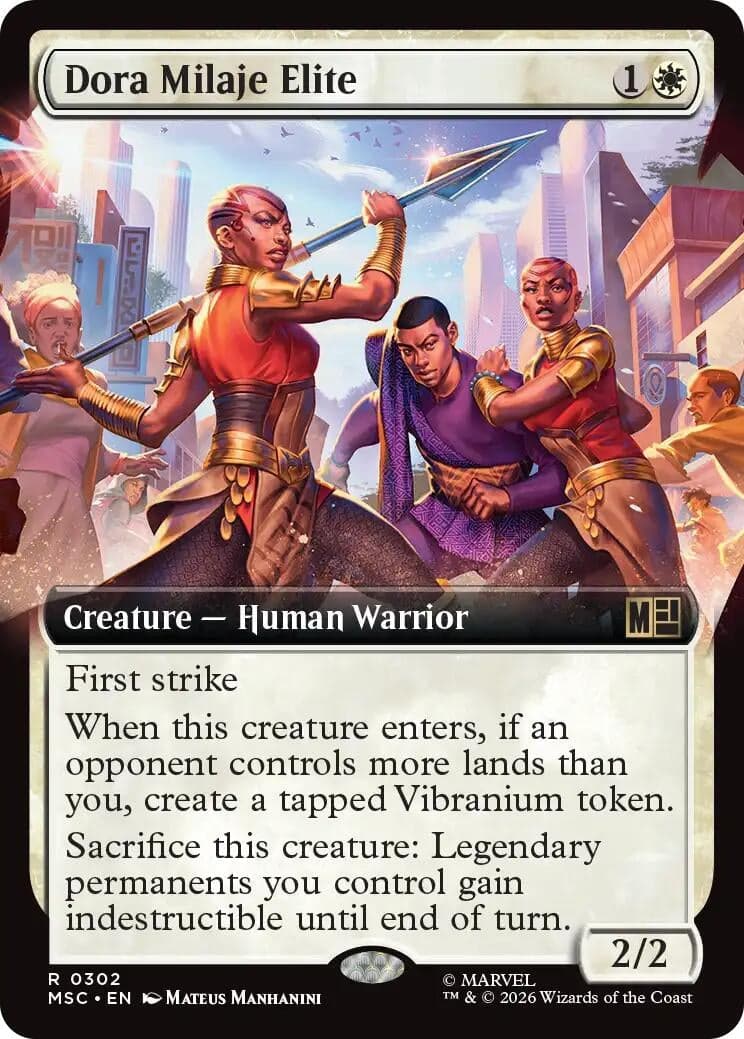 Dora Milaje Elite (Extended Art) (302) (Foil) (Commander: Marvel Super Heroes) (MSC)