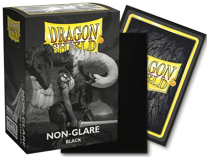 Dragon Shield Sleeves: Standard Non-Glare Matte - Black 100CT