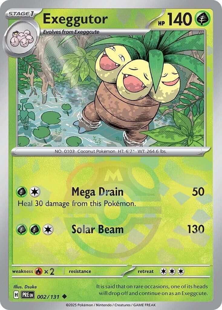 Exeggutor (Master Ball Pattern) (002/131) (SV: Prismatic Evolutions)