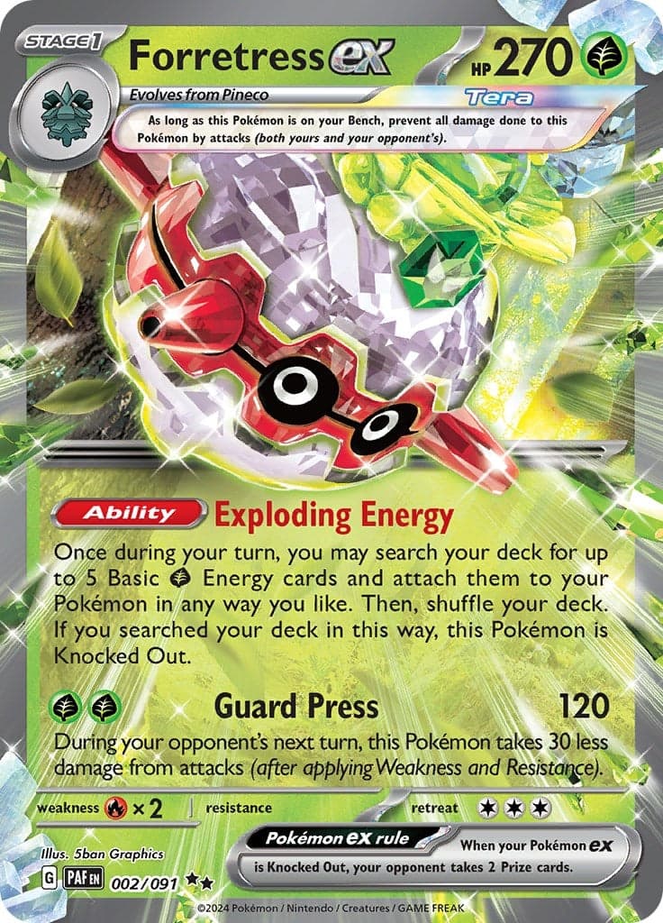 Forretress ex (002/091) (SV: Paldean Fates)