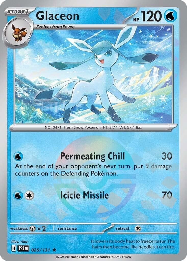 Glaceon (Poke Ball Pattern) (025/131) (SV: Prismatic Evolutions)