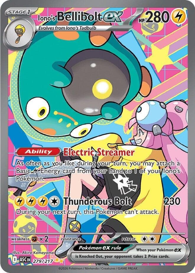 Iono's Bellibolt ex (279/217) (Holofoil) (ME: Ascended Heroes)