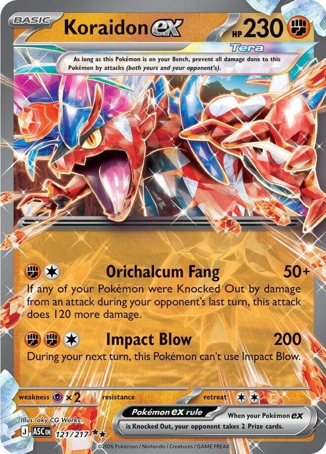 Koraidon ex (121/217) (Holofoil) (ME: Ascended Heroes)
