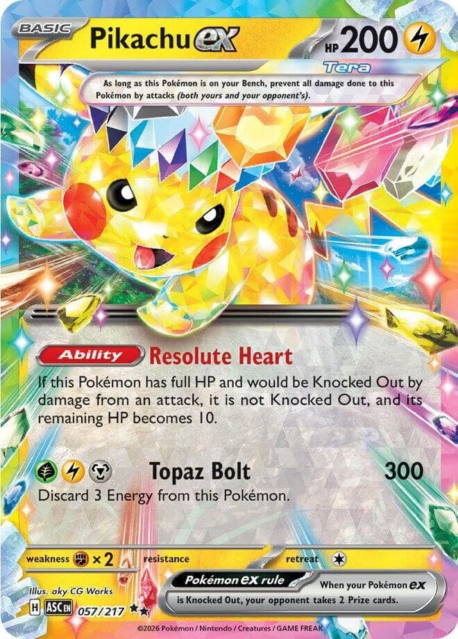 Pikachu ex (057/217) (Holofoil) (ME: Ascended Heroes)
