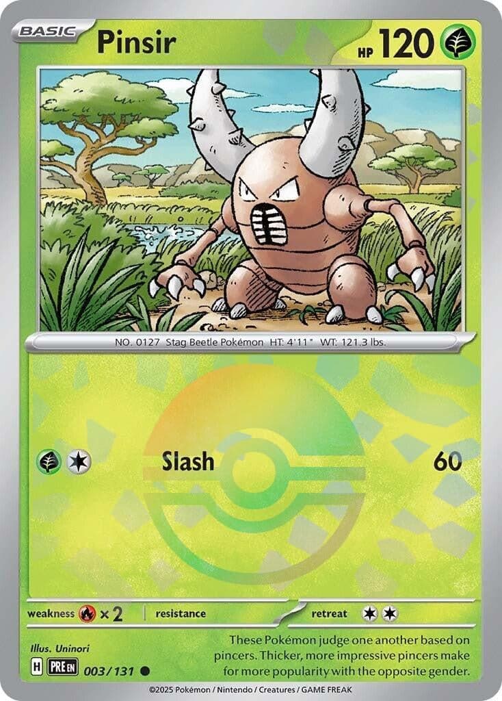 Pinsir (Poke Ball Pattern) (003/131) (SV: Prismatic Evolutions)