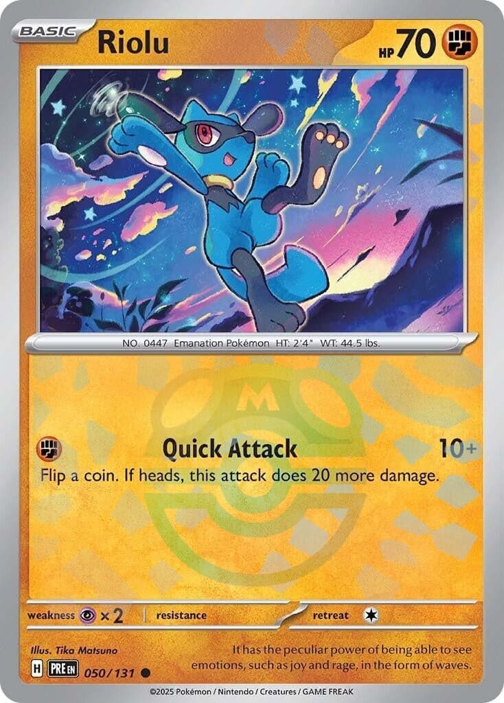 Riolu (Master Ball Pattern) (050/131) (SV: Prismatic Evolutions)