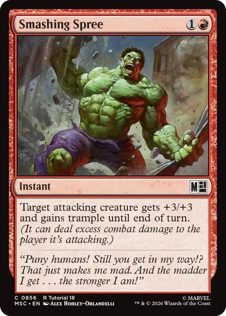 Smashing Spree (0856) (856) (Commander: Marvel Super Heroes) (MSC)