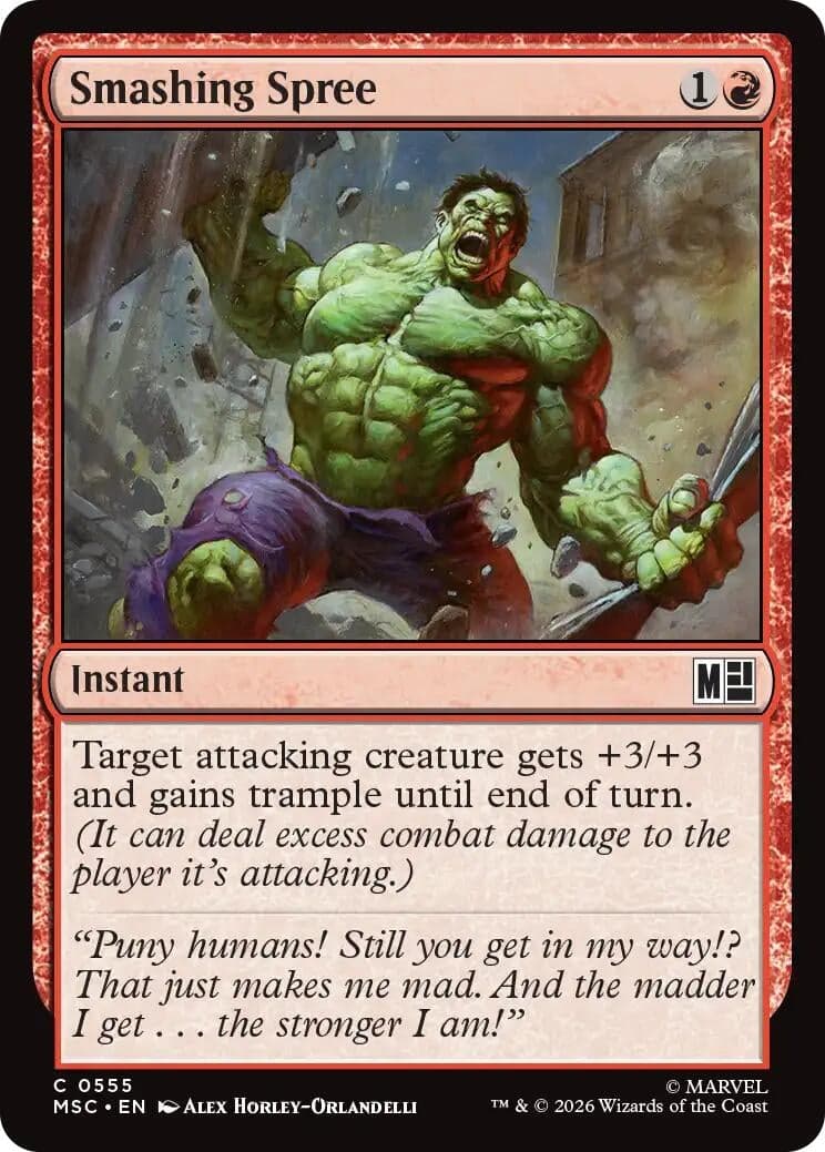 Smashing Spree (555) (Foil) (Commander: Marvel Super Heroes) (MSC)