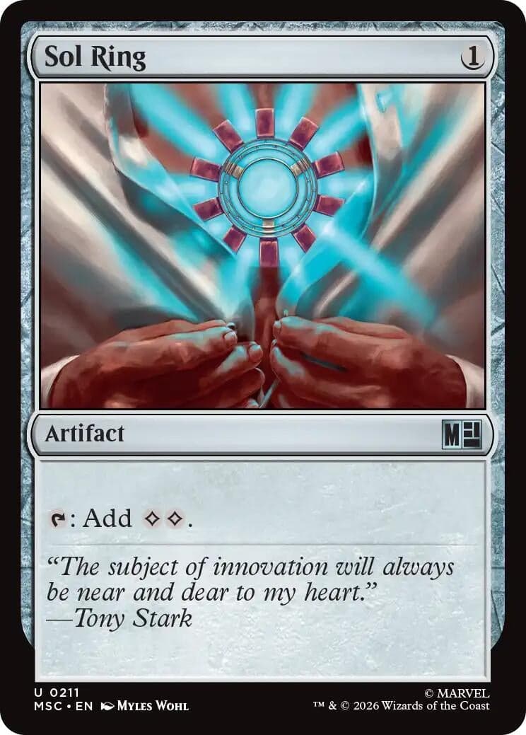 Sol Ring (0211) (Surge Foil) (211) (Foil) (Commander: Marvel Super Heroes) (MSC)