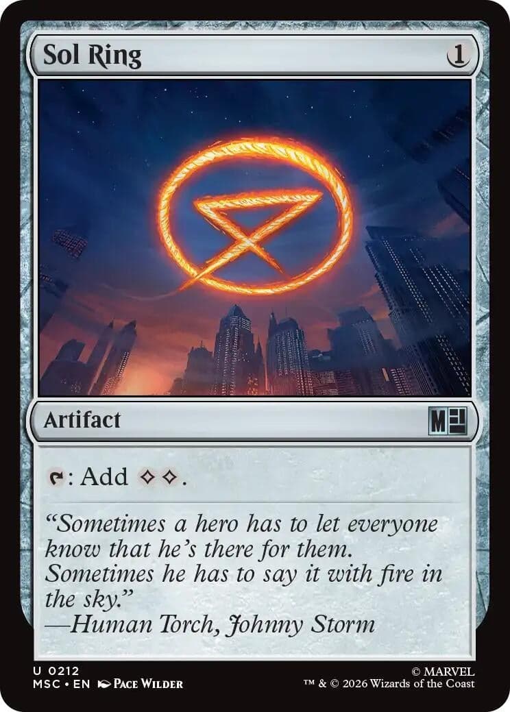 Sol Ring (0212) (Surge Foil) (212) (Foil) (Commander: Marvel Super Heroes) (MSC)