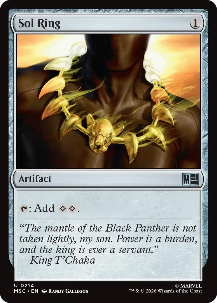 Sol Ring (0214) (Surge Foil) (214) (Foil) (Commander: Marvel Super Heroes) (MSC)