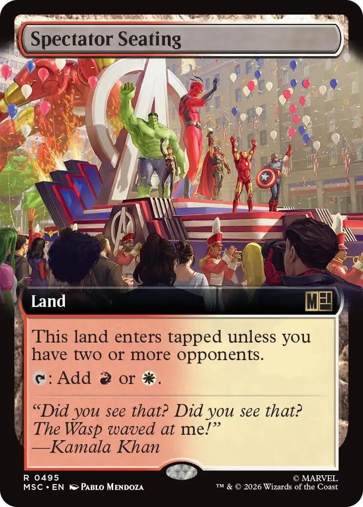 Spectator Seating (Extended Art) (495) (Foil) (Commander: Marvel Super Heroes) (MSC)