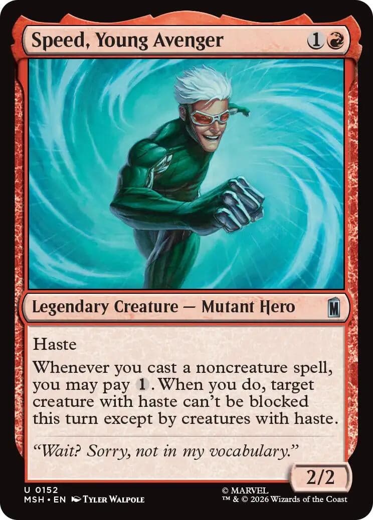 Speed, Young Avenger (152) (Foil) (Marvel Super Heroes) (MSH)