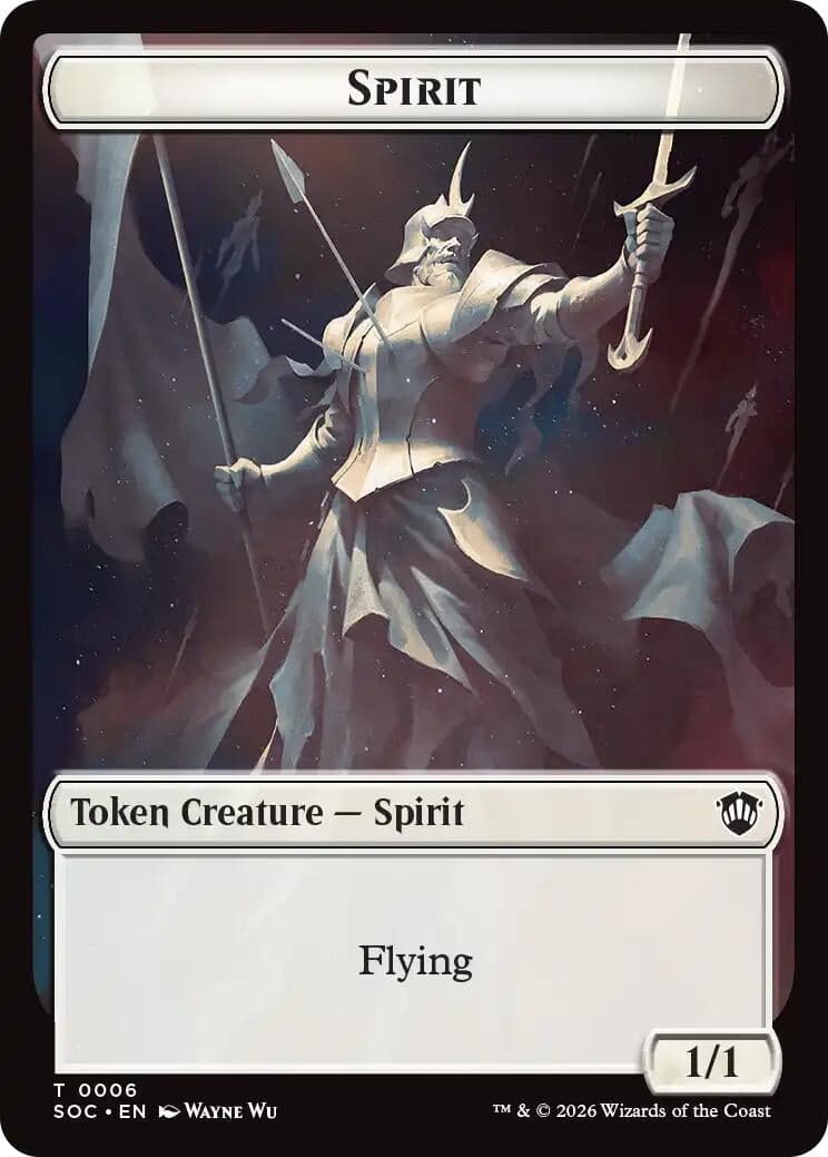Spirit (0006) // Illusion Double-Sided Token (6 // 7) (Foil) (Commander: Secrets of Strixhaven)
