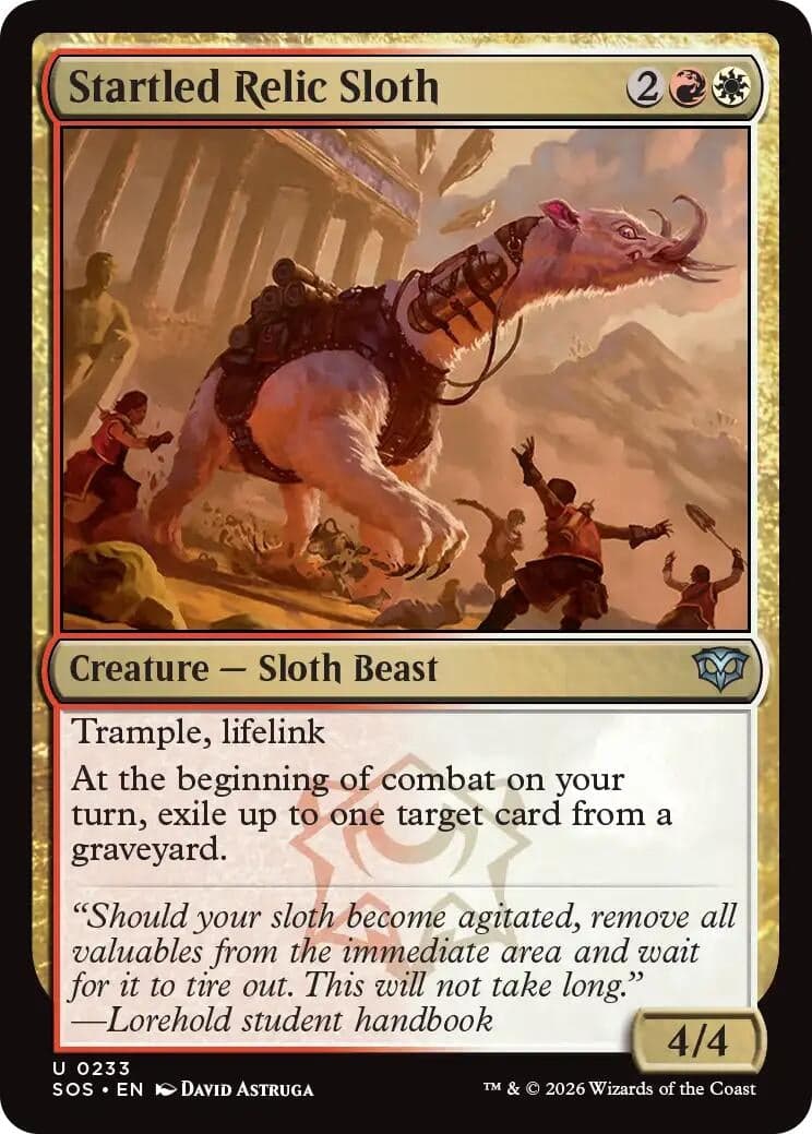 Startled Relic Sloth (233) (Foil) (Secrets of Strixhaven)