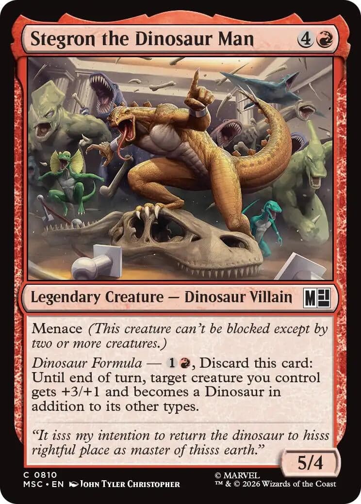 Stegron the Dinosaur Man (810) (Foil) (Commander: Marvel Super Heroes) (MSC)