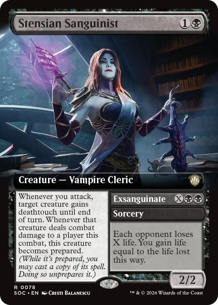 Stensian Sanguinist (Extended Art) (78) (Commander: Secrets of Strixhaven)