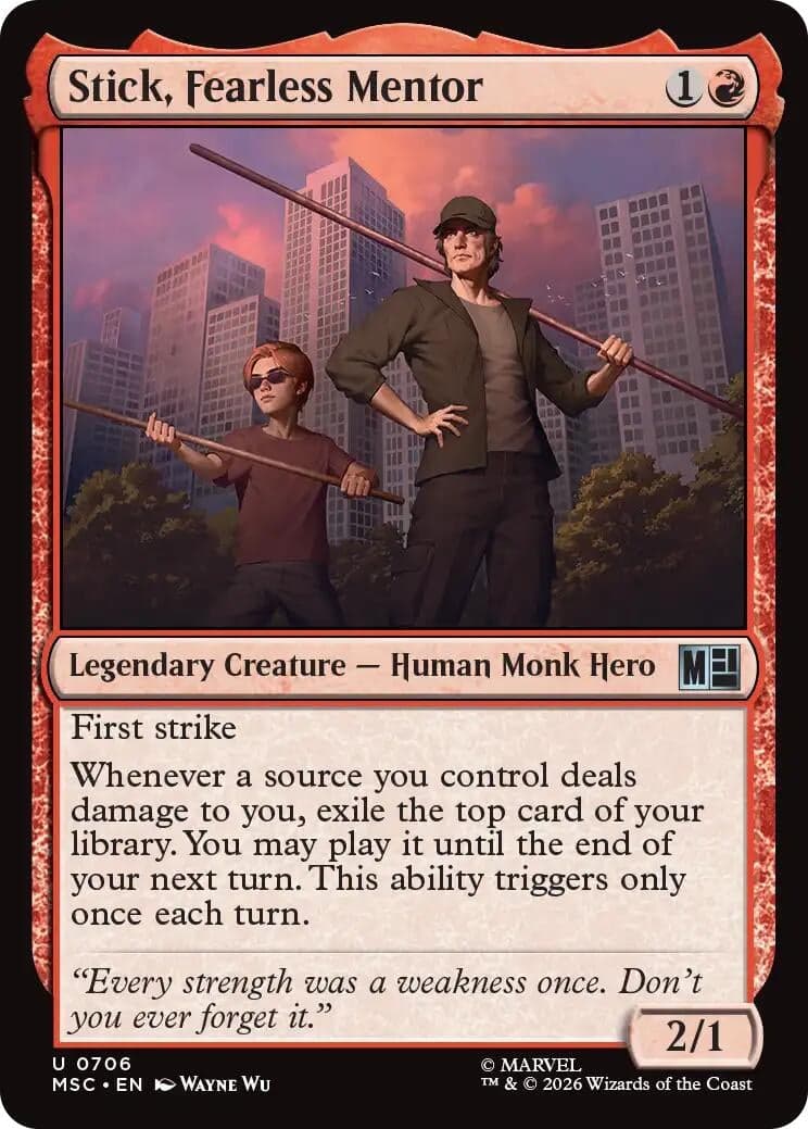 Stick, Fearless Mentor (706) (Foil) (Commander: Marvel Super Heroes) (MSC)