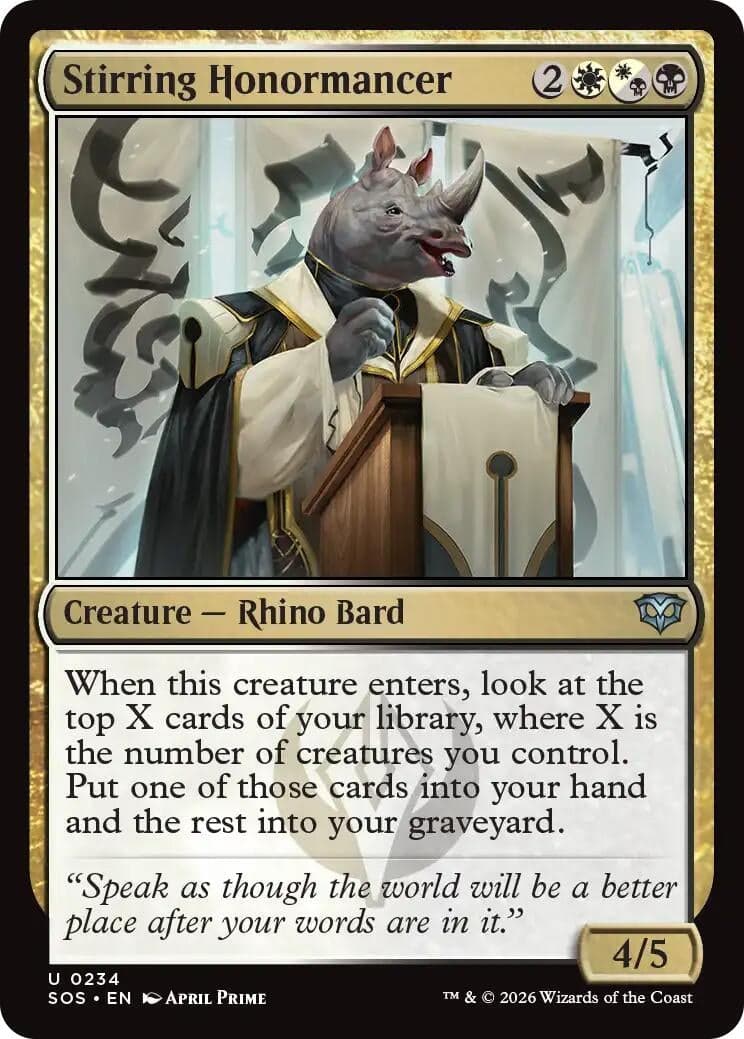 Stirring Honormancer (234) (Foil) (Secrets of Strixhaven)