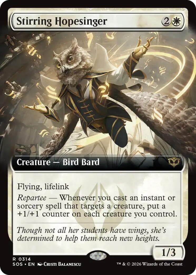 Stirring Hopesinger (Extended Art) (314) (Foil) (Secrets of Strixhaven)