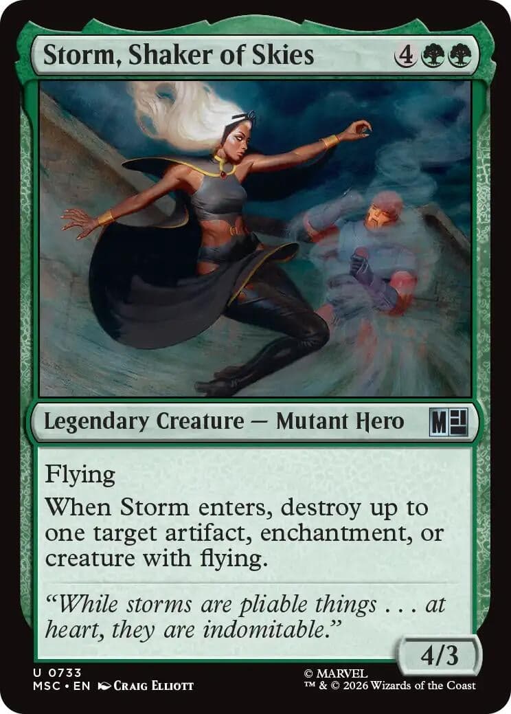 Storm, Shaker of Skies (733) (Commander: Marvel Super Heroes) (MSC)