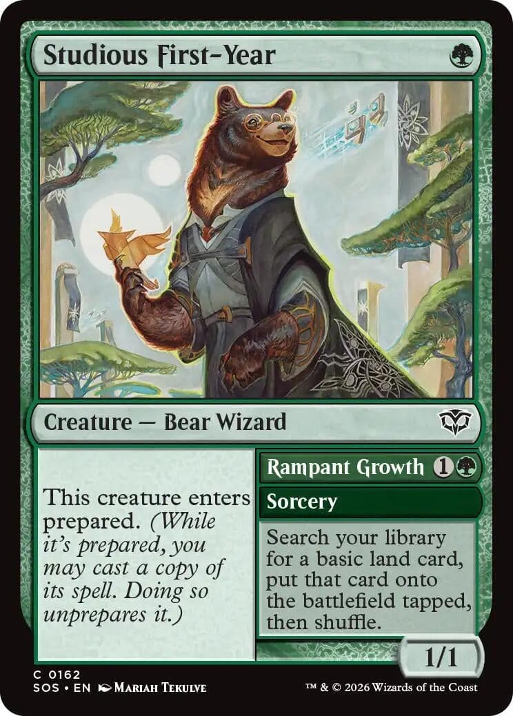 Studious First-Year (162) (Foil) (Secrets of Strixhaven)