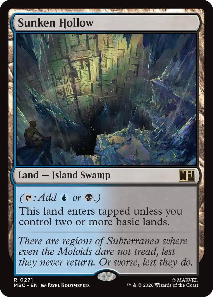 Sunken Hollow (Surge Foil) (271) (Foil) (Commander: Marvel Super Heroes) (MSC)