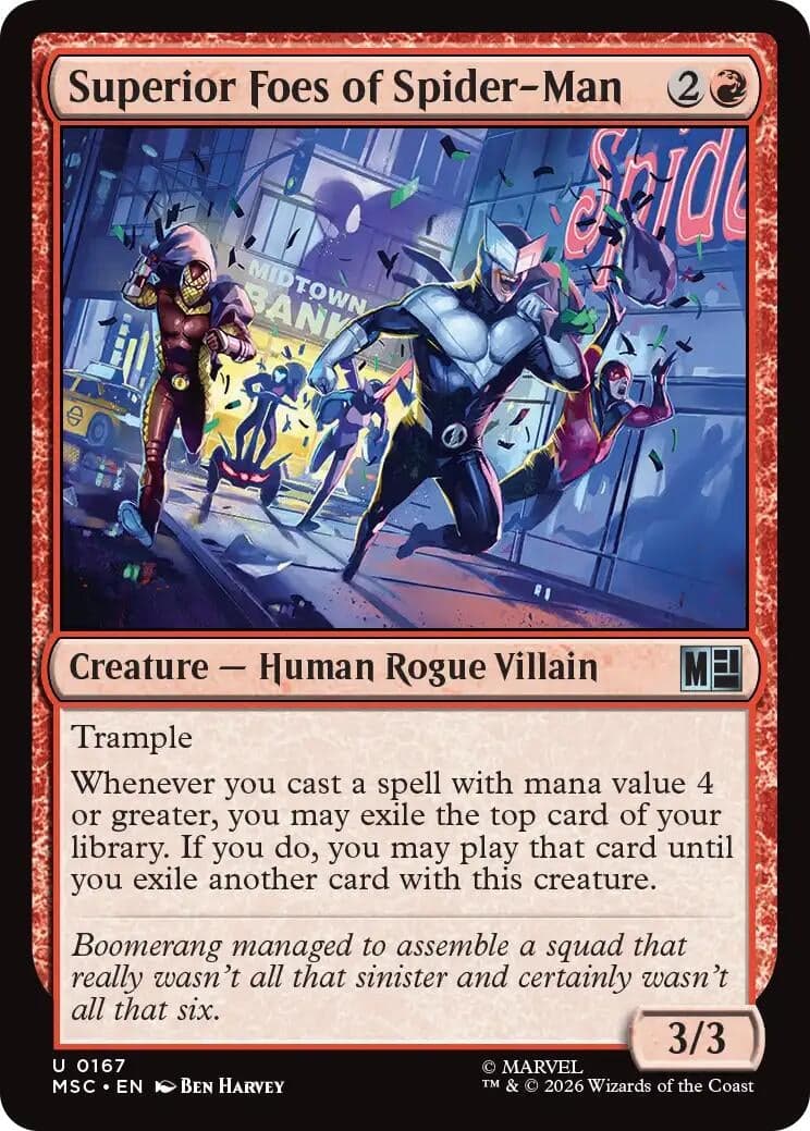 Superior Foes of Spider-Man (Surge Foil) (167) (Foil) (Commander: Marvel Super Heroes) (MSC)