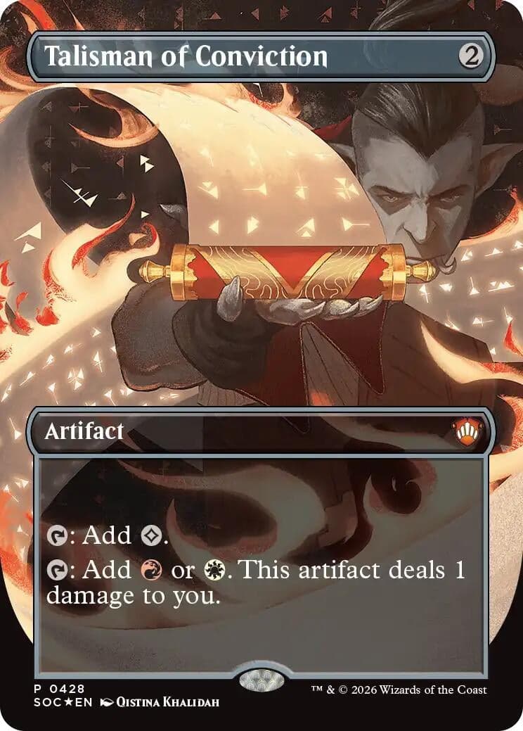 Talisman of Conviction (Borderless) (428) (Foil) (Commander: Secrets of Strixhaven)