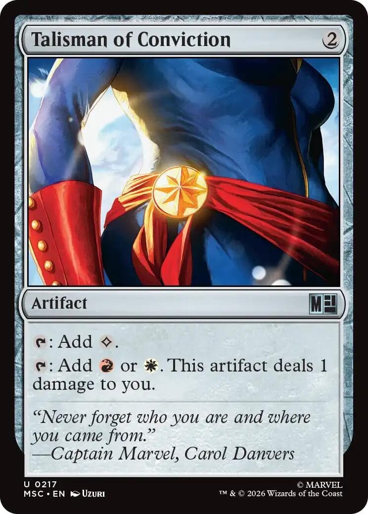Talisman of Conviction (Surge Foil) (217) (Foil) (Commander: Marvel Super Heroes) (MSC)