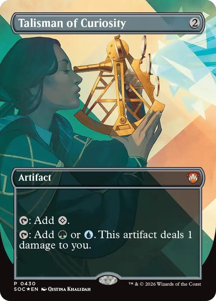 Talisman of Curiosity (Borderless) (430) (Foil) (Commander: Secrets of Strixhaven)