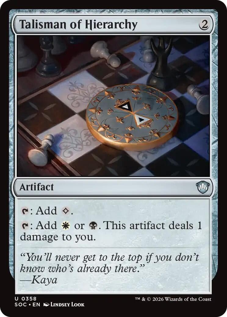 Talisman of Hierarchy (358) (Commander: Secrets of Strixhaven)