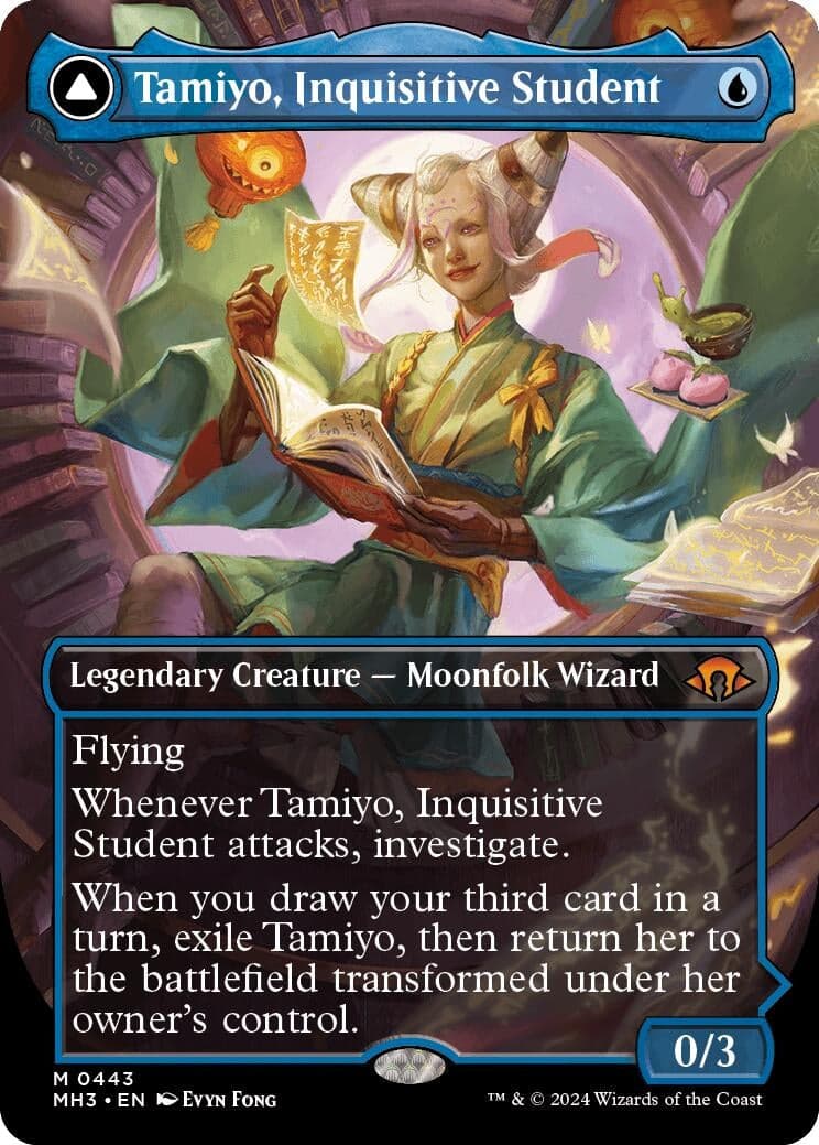 Tamiyo, Inquisitive Student (Borderless) (443) (Foil) (Modern Horizons 3)