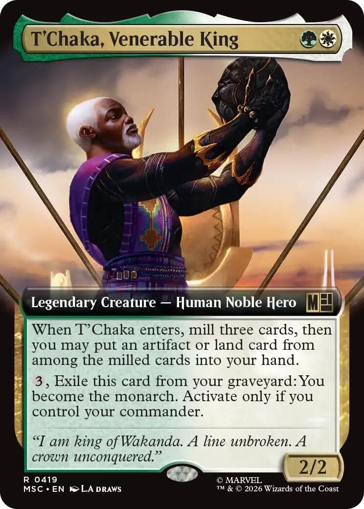 T'Chaka, Venerable King (Extended Art) (419) (Commander: Marvel Super Heroes) (MSC)