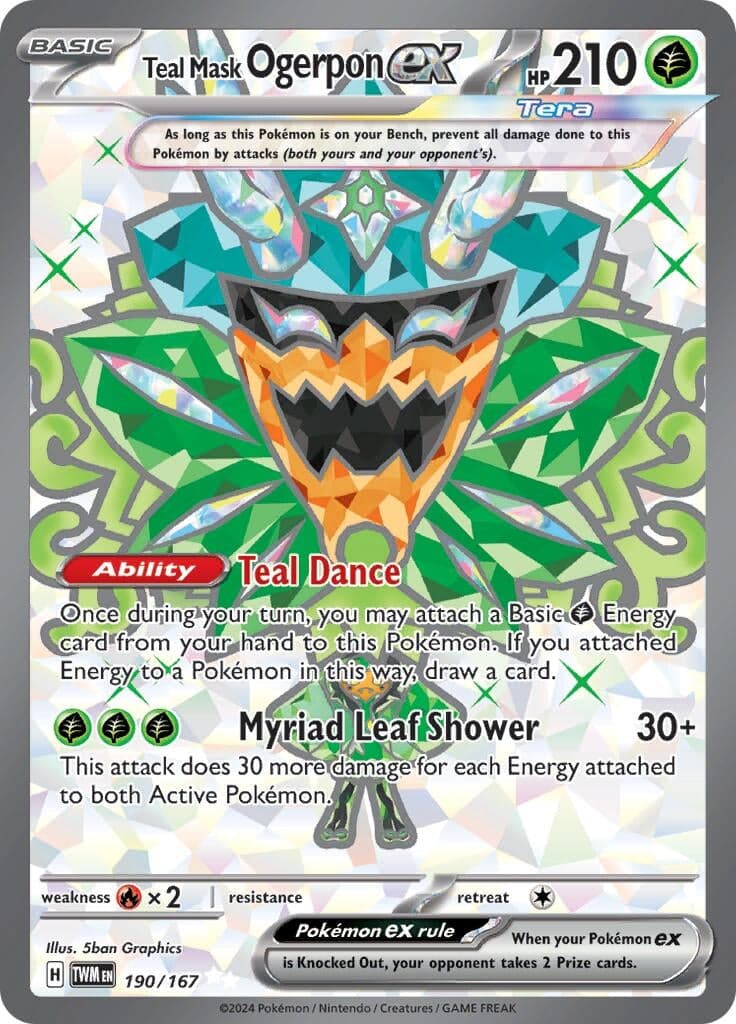 Teal Mask Ogerpon ex (190/167) (SV06: Twilight Masquerade)