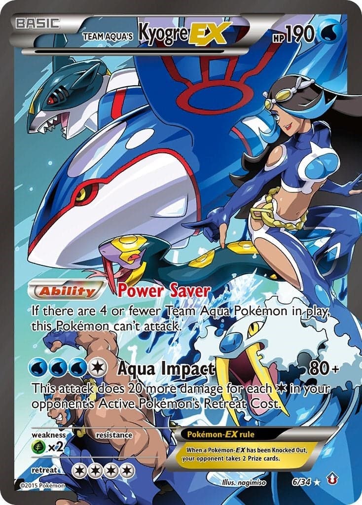 Team Aqua's Kyogre EX (6/34) (Double Crisis)