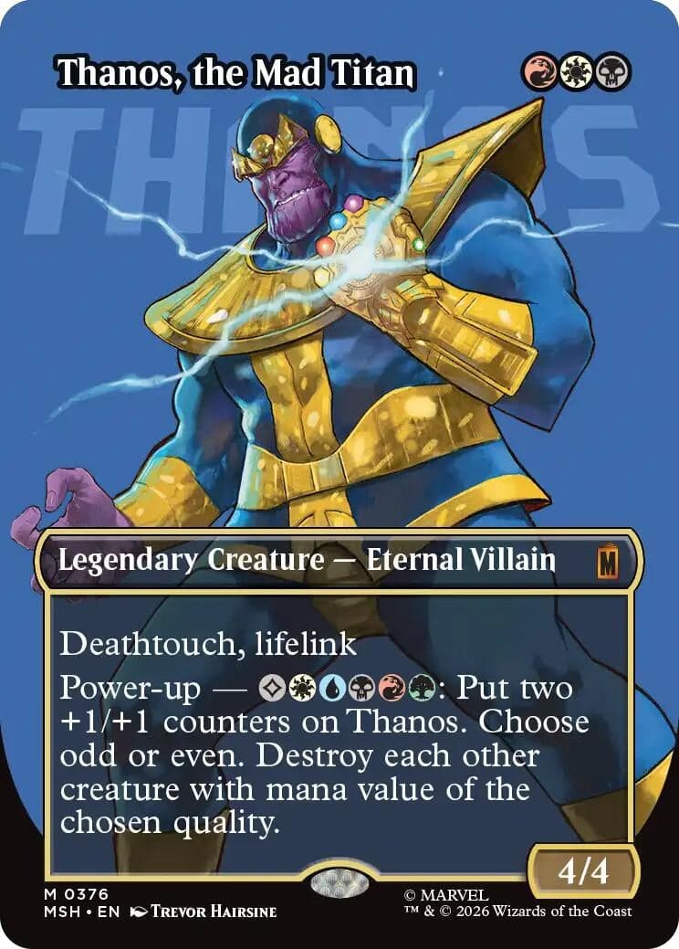 Thanos, the Mad Titan (Borderless) (0376) (376) (Foil) (Marvel Super Heroes) (MSH)