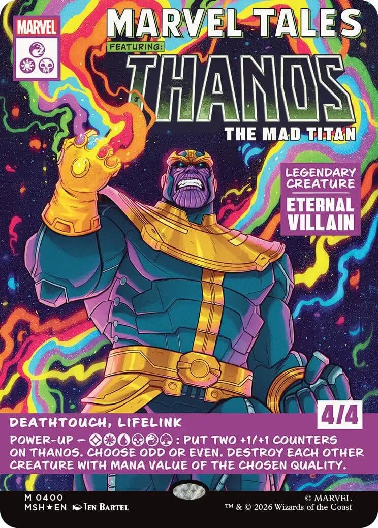 Thanos, The Mad Titan (Borderless) (0400) (400) (Foil) (Marvel Super Heroes) (MSH)