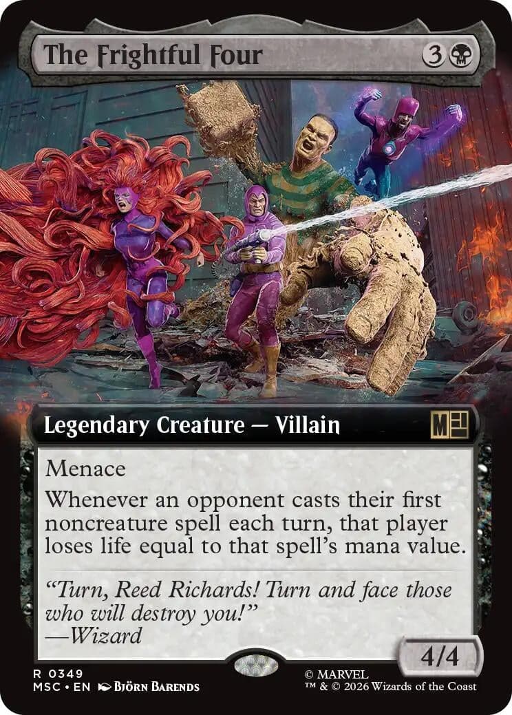 The Frightful Four (Extended Art) (349) (Foil) (Commander: Marvel Super Heroes) (MSC)