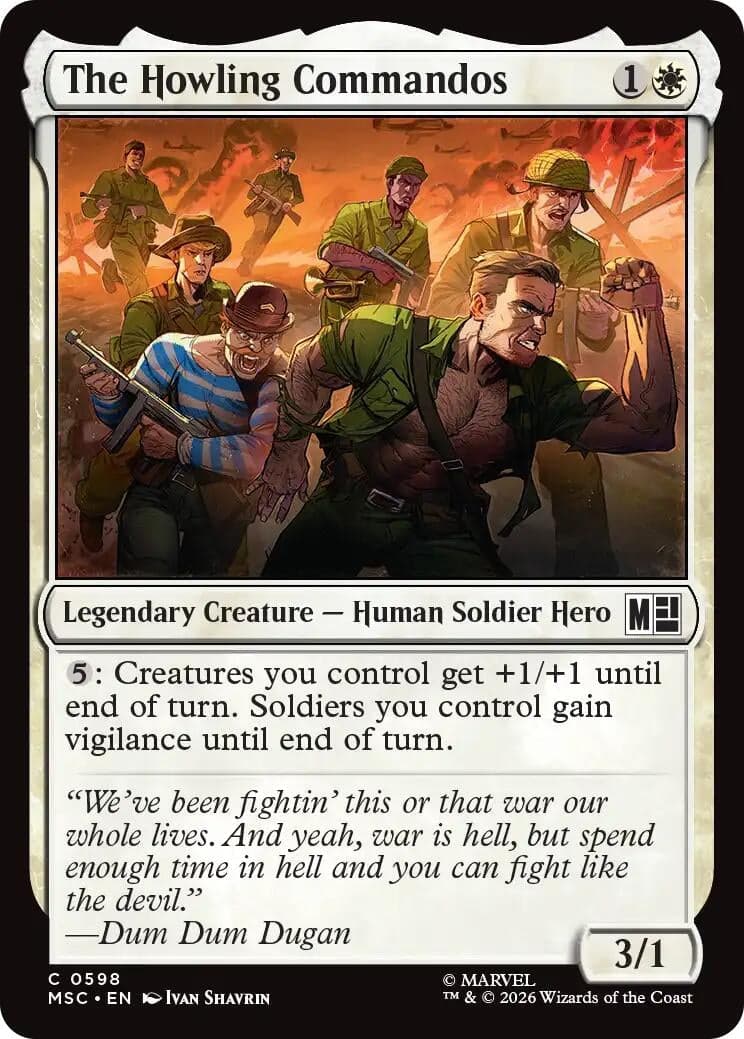 The Howling Commandos (598) (Foil) (Commander: Marvel Super Heroes) (MSC)