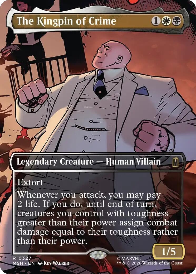 The Kingpin of Crime (Borderless) (0327) (327) (Foil) (Marvel Super Heroes) (MSH)