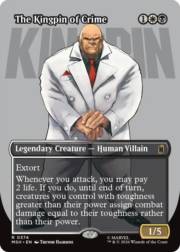 The Kingpin of Crime (Borderless) (0374) (374) (Foil) (Marvel Super Heroes) (MSH)